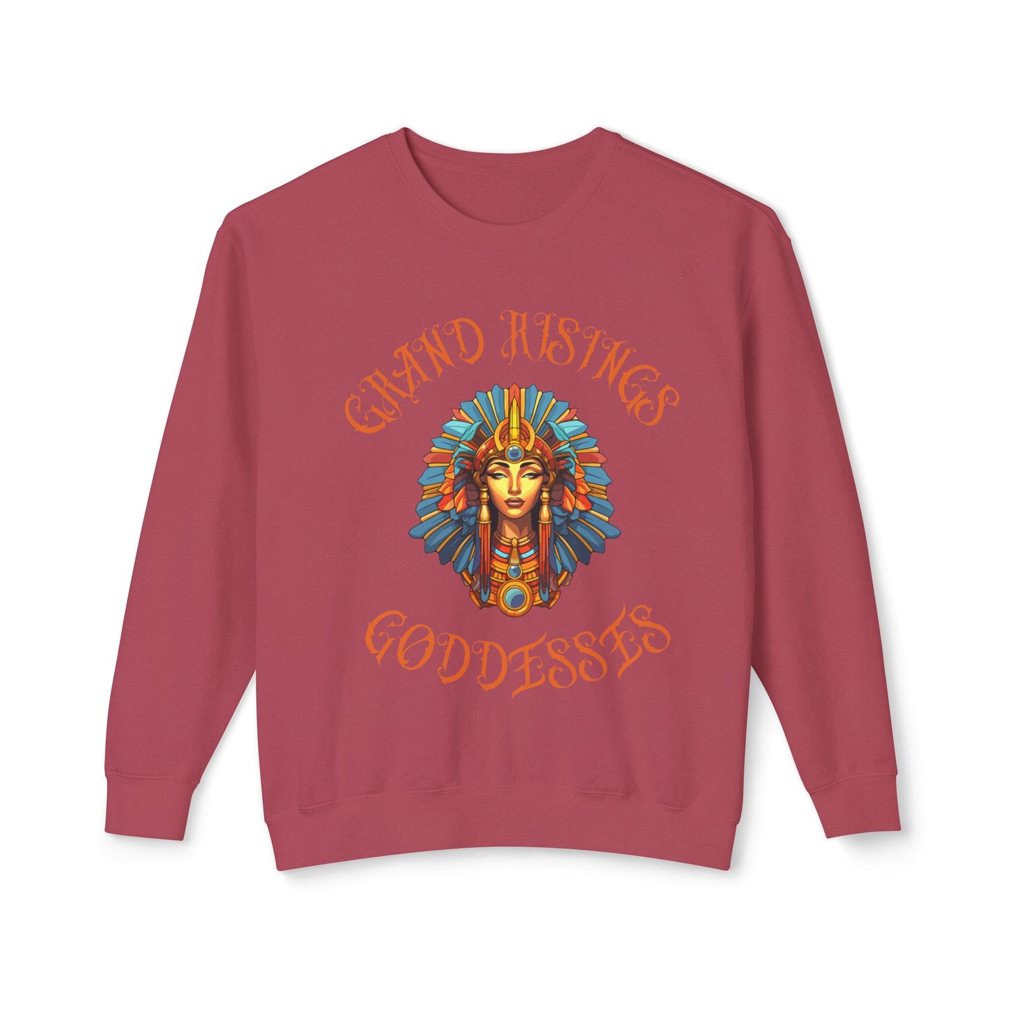 Unisex Lightweight Crewneck Sweatshirt - Grand Hustles Goddess Design