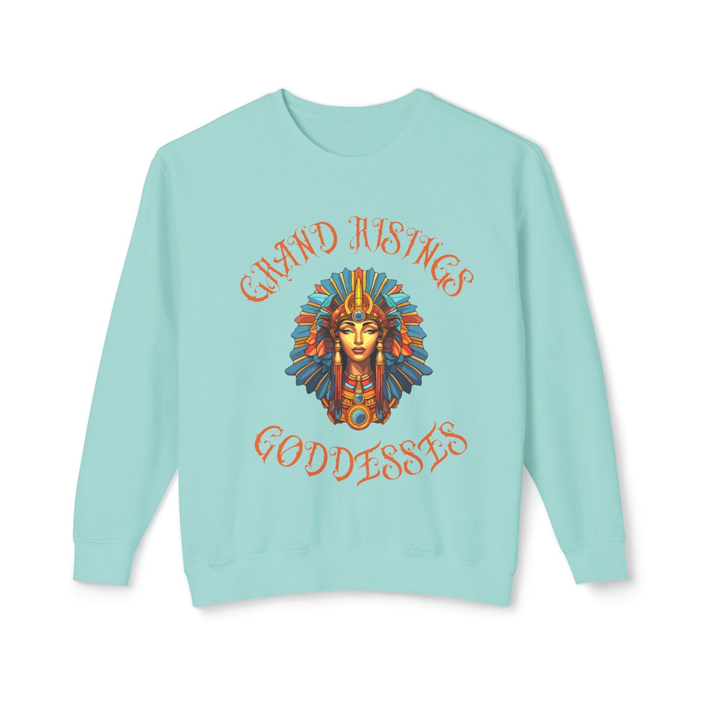 Unisex Lightweight Crewneck Sweatshirt - Grand Hustles Goddess Design