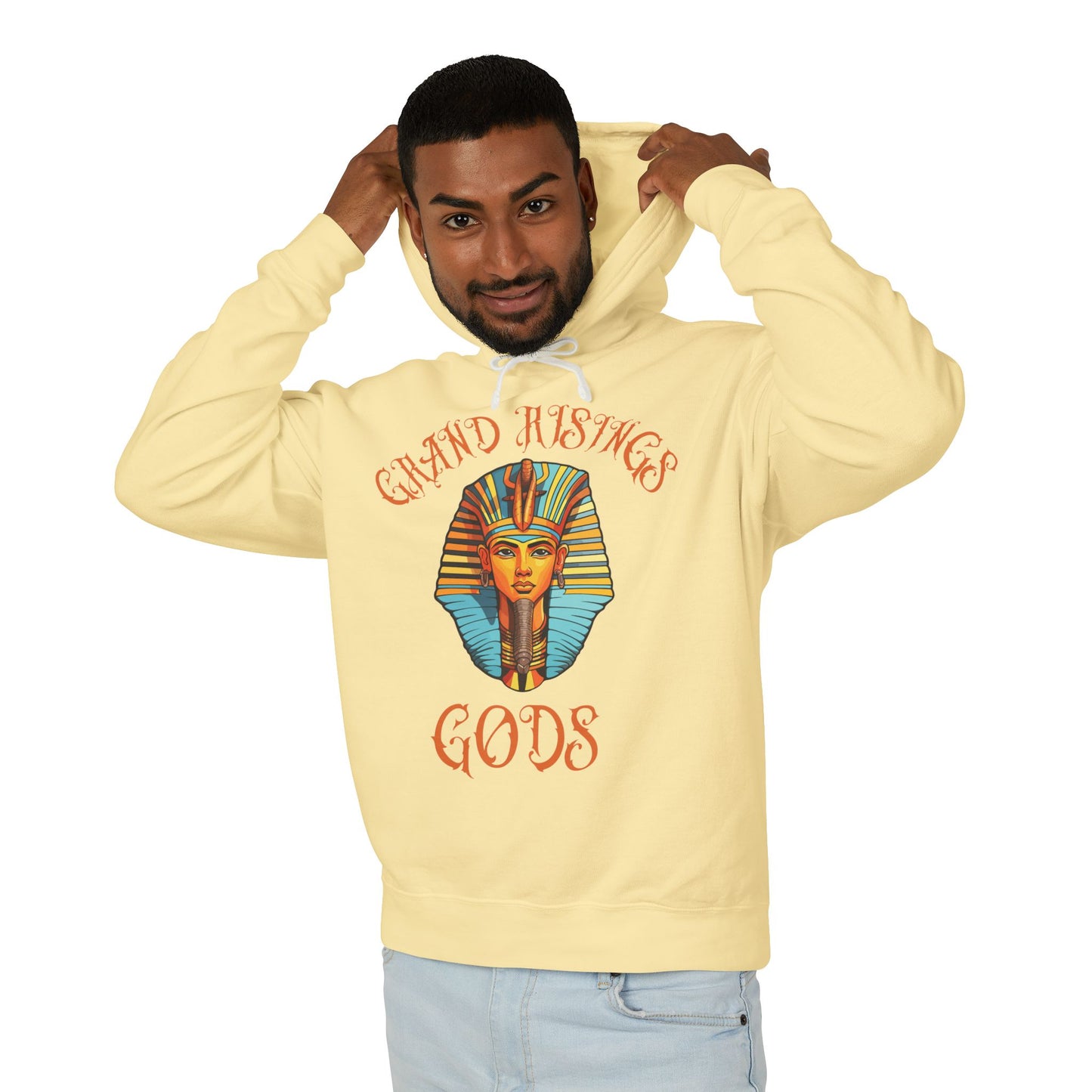 Grand Risings Gods Unisex Lightweight Hooded Sweatshirt - Spiritual & Stylish Hoodie for Everyday Wear