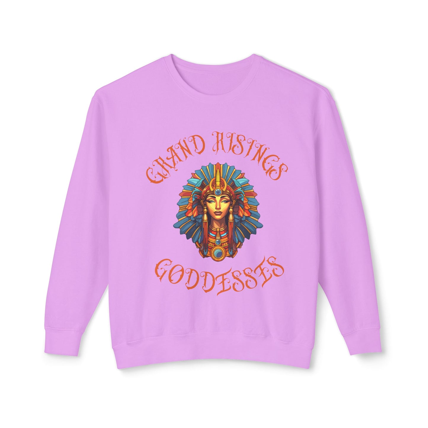 Unisex Lightweight Crewneck Sweatshirt - Grand Hustles Goddess Design