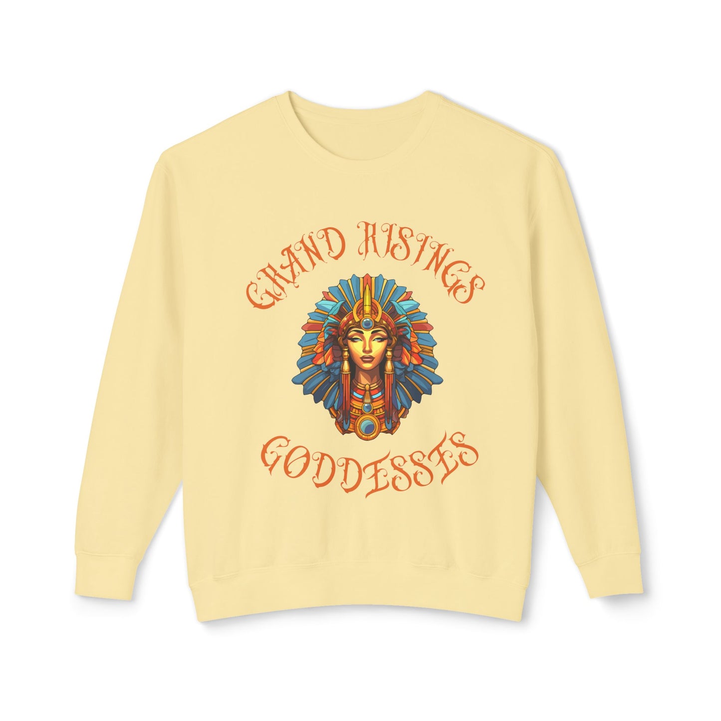 Unisex Lightweight Crewneck Sweatshirt - Grand Hustles Goddess Design