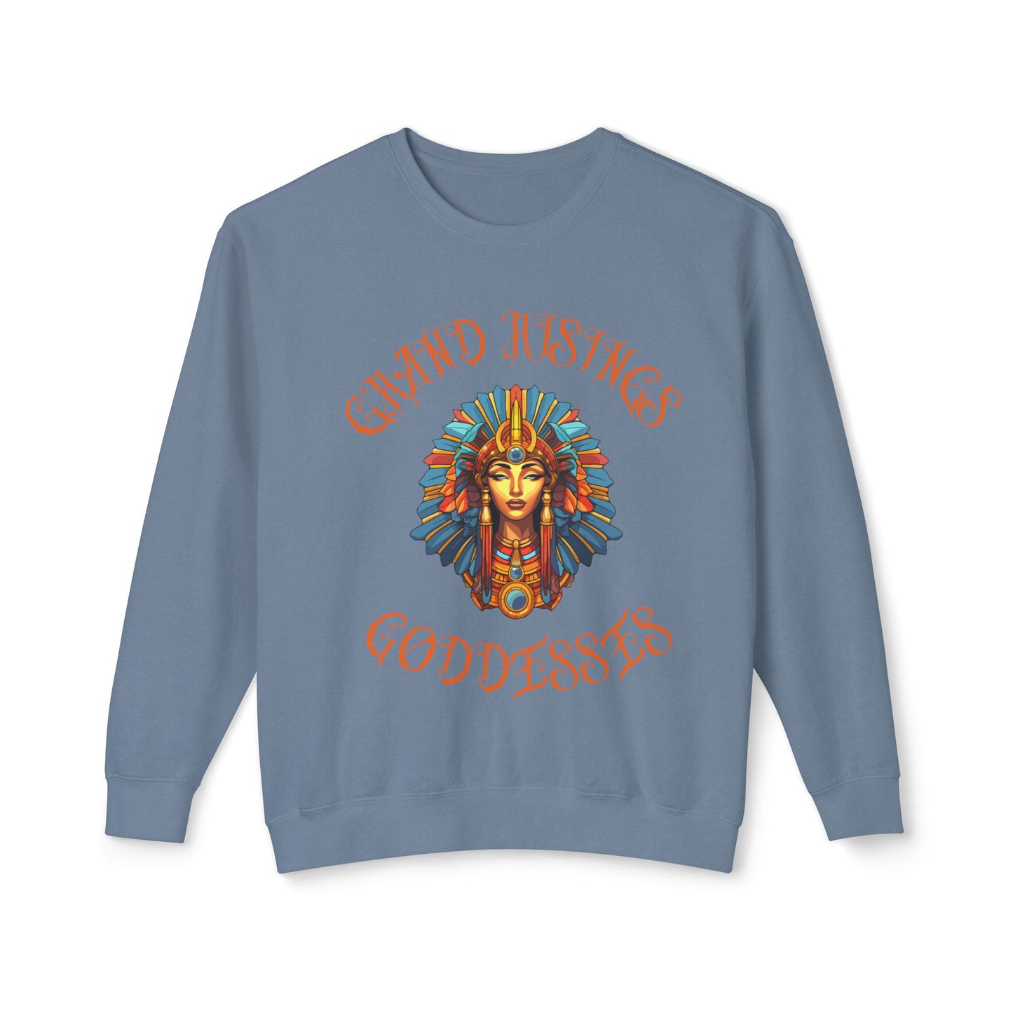 Unisex Lightweight Crewneck Sweatshirt - Grand Hustles Goddess Design