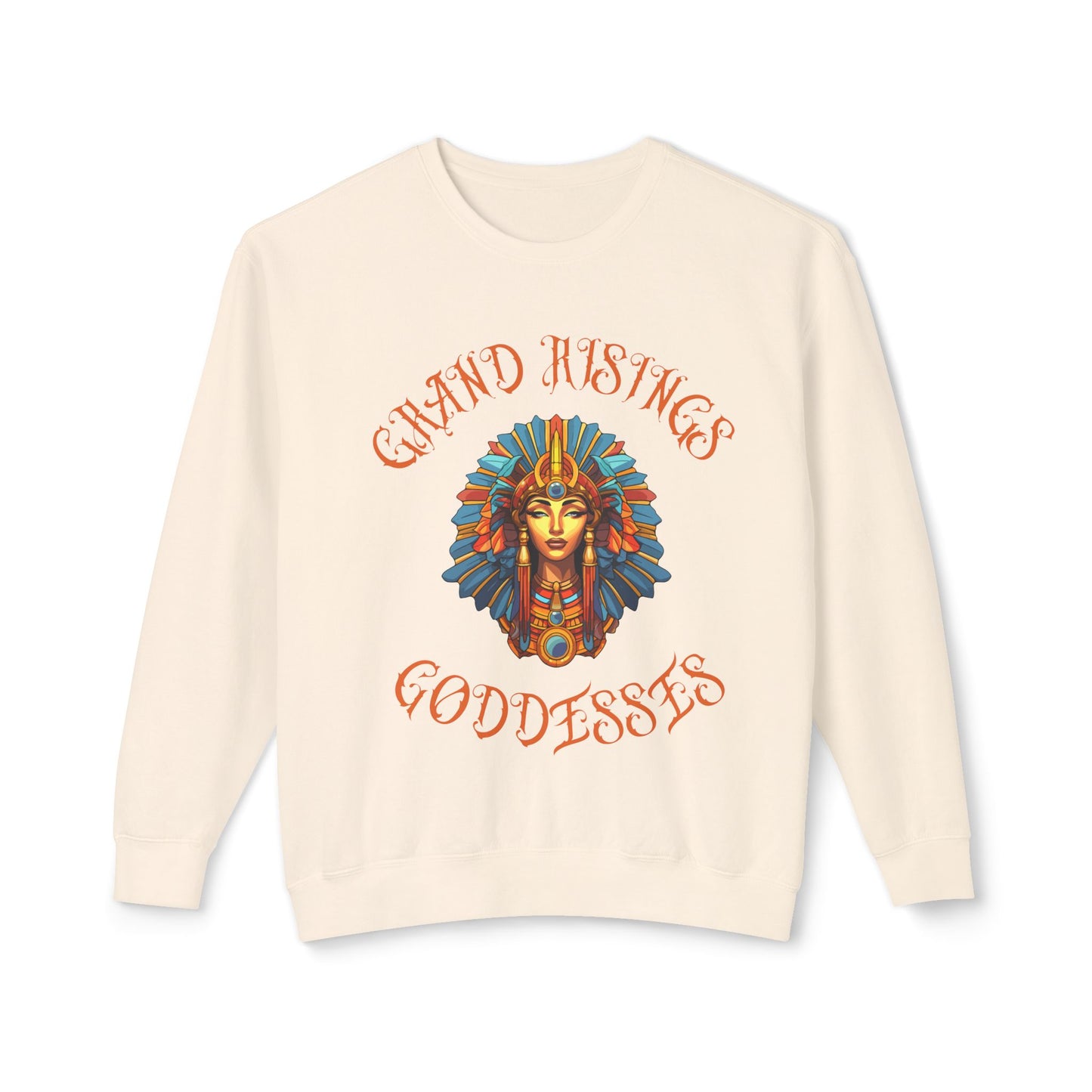 Unisex Lightweight Crewneck Sweatshirt - Grand Hustles Goddess Design