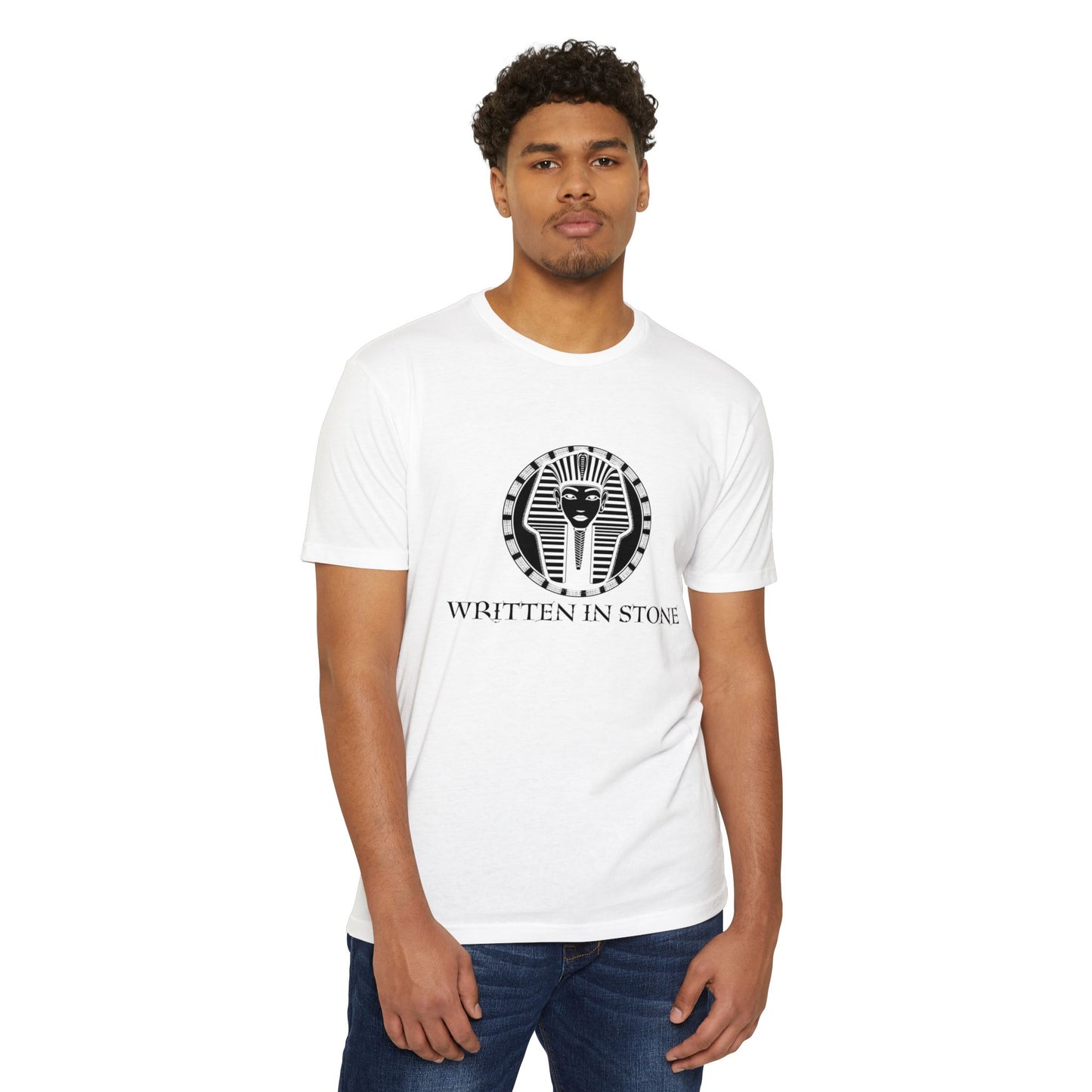 Egyptian Pharaoh Graphic Tee - 'Written in Stone' Unisex T-Shirt