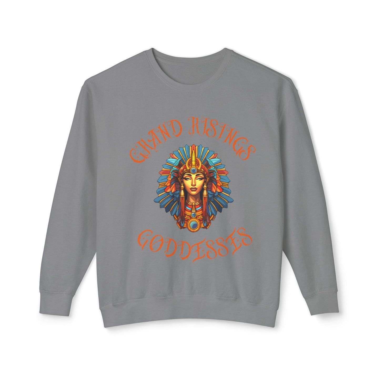 Unisex Lightweight Crewneck Sweatshirt - Grand Hustles Goddess Design