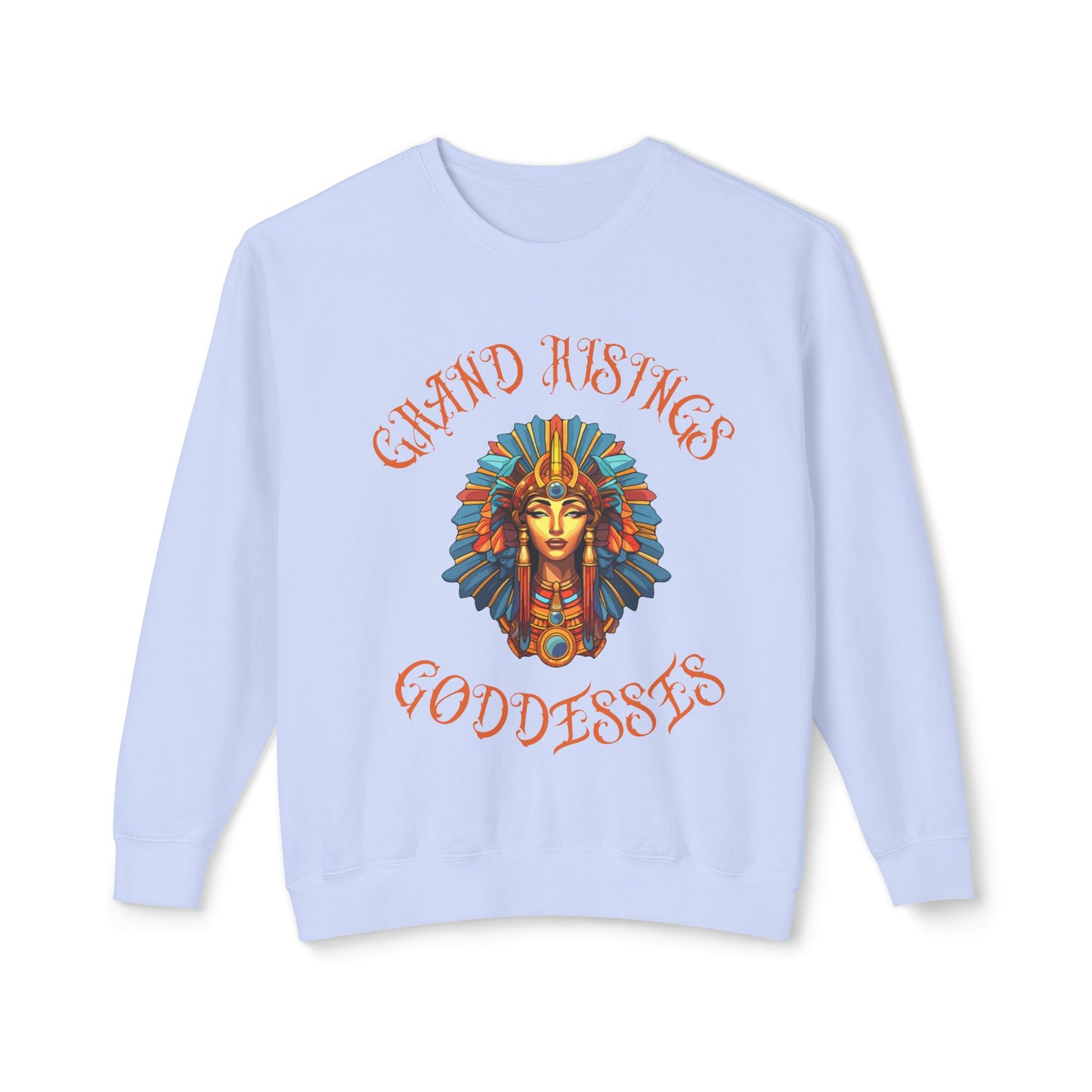 Unisex Lightweight Crewneck Sweatshirt - Grand Hustles Goddess Design